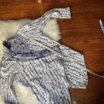 cupio  Open Jacket Sweater Blue & White Size Small Photo 4