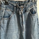 Forever 21 Ladies Paper Bag Elastic Waist High Rise Denim Jeans Size Medium Photo 1