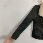 Anthropologie Marrakech Sherpa Collar Green Camo Moto Jacket Size Small Photo 7