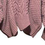 POL Rose Cable Knit Chunky Shark Bite Hem Boxy Sweater Size Medium Photo 8