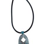 Jay King Desert Rose DTR Sterling Silver 925 Sun Turquoise Leather Necklace Photo 0