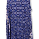 Pink Rose  Blue Patterned Sleeveless‎ Top Small Photo 0