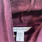 Athleta Cozy Karma twist neck sweatshirt. Deep Burgundy Color sz small Photo 2