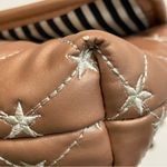 Betsey Johnson Luv by  Purse Crossbody Quilted Star Print Mini Lips Pink Gold Photo 15