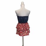 Almost Famous  Chambray Layer Floral XL Top Photo 3