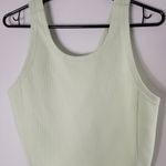 Lululemon Ribbed Softstreme Cropped Kohlrabi Green Fitted Tank Top Size 12 Photo 0