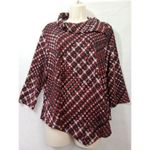 Ruby Rd  Women Petite Lg Black Red White  Cowl Neck Pullover Flowing‎ Blouse Photo 5