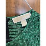 Michael Kors  Top Womens Size Large Smocked Printed Green Blouse Peasant Photo 2