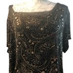 JBS Black Rose Gold Sparkle Blouse Size 3X Red Photo 5