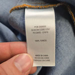 Splendid One Shoulder Indigo Tencel Ruffle Fringe Chambray Dress Size Large Photo 9