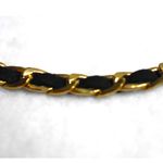Source Unknown Gothic Renaissance Black Cord Gold Tone Metal Accent Choker Necklace Photo 1
