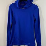 Under Armour  Women Blue Fitted Cold Gear Long Sleeve Pullover Hoodie Size S Photo 0