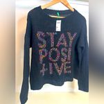 United Colors Of Benetton NWT  “Stay Positive”Sweater size Small Photo 2
