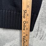 Ralph Lauren Lauren  Sweater L Black Full Zip Epaulet Mock Neck Military Preppy Photo 9