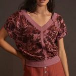 Pilcro  Anthropologie Floral V Neck Top Photo 0