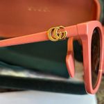 Gucci Authentic 54 cat eye square Acetate logo sunglasses Photo 11