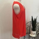NYDJ ‎ Sleeveless Pleat Back Orange Blouse size M Photo 1