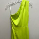 Elliatt Cassini Midi Dress One Shoulder Ruche in Chartreuse Green Yellow Size XS Photo 7