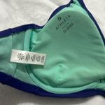 Athleta Women’s Bikini Top Size 32D or 32DD Blue Halter Tie Neck Underwire Photo 8