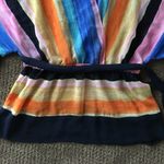 Pookie & Sebastian  Multi-Colored Stripe Tie Blouse Photo 2