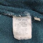 Fiorucci Teal Embroidered Long Sleeve Midi Knit Dress VTG Size S Photo 6