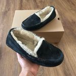 UGG  Ansley black suede fur slippers slides slip on shoes sneakers women's 7 Photo 1