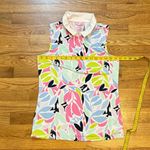 Tommy Bahama  Golf Womens Small Tropical Floral Sleeveless Athletic Collared Top Photo 3