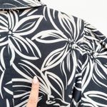 Toccin Tina Floral Print Puff Sleeve Shirt Mini‎ Dress Black White Size 8 Photo 8