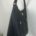 Tommy Hilfiger  Black & Gold Zip Top Shoulder Handbag Bag Photo 3