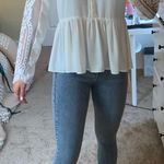 EXPRESS White Lace Top Photo 0