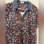 Callaway  Opti-Dri Cap Sleeve Golf Polo Short Sleeve Shirt Floral Blue Indigo XL Photo 2