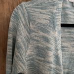 Lucky Brand  Light Blue & Cream Stripes Open Criss-Cross/Wrap Sweater, Sz L Photo 5