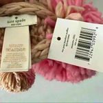 Kate Spade 𝅺 Pompom Pink Blend Muffler Scarf NWT Photo 2
