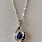 Boutique Purple Gem Silver Necklace Photo 1