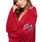 Free People Te Amo Butterfly Sleeve Embroidered V-Neck Mini Dress Size Small NWT Photo 1