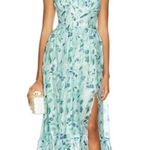 ASTR NEW  the Label Kelby Dress in Green Blue Floral Maxi Size Medium M Photo 0