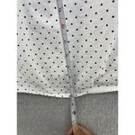 Talbots  Women's Blouse Tank Top High Neck White Polka Dot Size Small Petite Photo 6