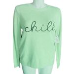st. john's bay  Pullover Womens Mint Green Crew Neck Embroidered Chill Casual Photo 2