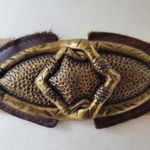 VTG Omega Arrow Head Elf Zelda Leather Metal Tribal Cosplay Stretch Belt Clasp Brown Photo 3