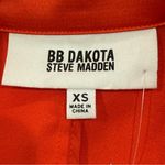 BB Dakota  Steve Madden Smooth Talk Blazer Satin Open Front Red XS New Oversized Photo 10