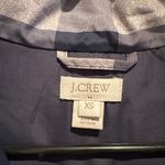 J.Crew Navy Gray Plaid Down Feather Puffer Quilted Vest Full Zip XS Photo 3