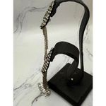 Disco Diva Vintage R. Serbin Runway Rhinestone Mesh Earrings Silver Photo 4