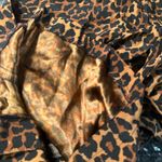 Betsey Johnson Vintage  90’s Black Brown Leopard Print Button Down Blouse Size 8 Photo 4