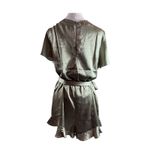 Show Me Your Mumu  Say I Do Romper Moss Green Luxe Satin NWT Size XL Photo 1