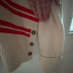 Marled cozy sweater size XL w/stripes & side detail. Wide sleeves. Priced 2 sell Red Photo 5