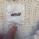 Aerie ‎ Oversized Chunky Knit Cream Sweater Women’s XS-M Cozy Pullover Christmas Photo 3