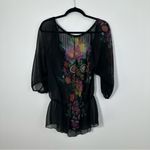 Wet Seal  Vintage Y2K Floral Cinched Waist Boho Blouse Size XL Photo 1