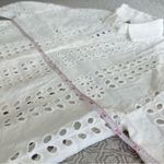 ZARA  Openwork Eyelet White Maxi Shirt Dress Long Sleeve Coverup Size XS Photo 11