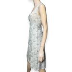 Mimo Women’s Size S Light Blue Floral Print Cotton Voile Sleeveless Tank Dress Photo 3