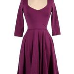 Blackmilk NWT Matte Ruby Heart 3/4 Sleeve Longline Stretch Fit & Flare Dress S Photo 0